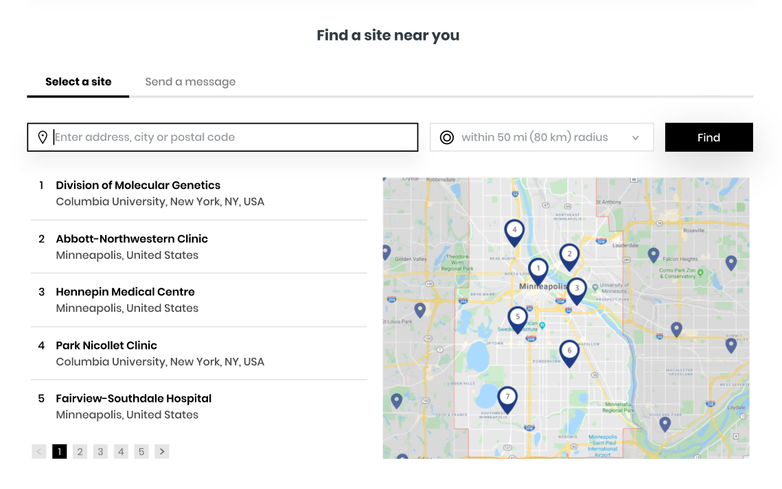 site locator
